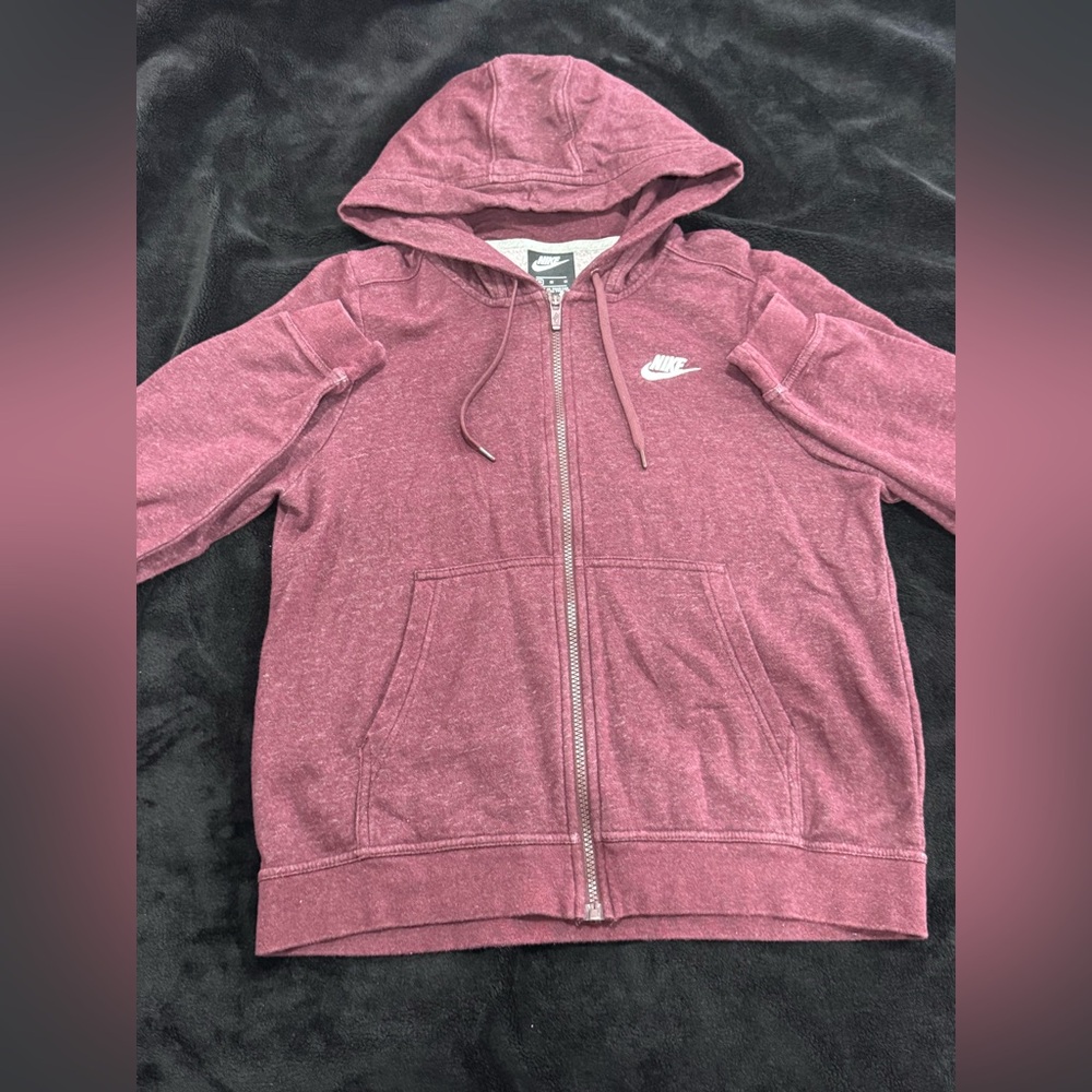 Nike Burgundy Full-Zip Hoodie